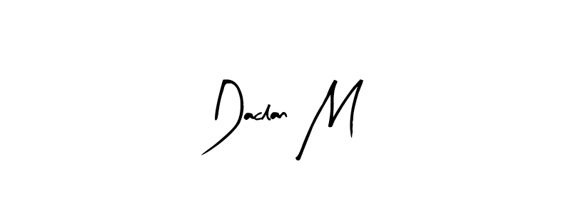 The best way (Arty Signature) to make a short signature is to pick only two or three words in your name. The name Daclan M include a total of six letters. For converting this name. Daclan M signature style 8 images and pictures png