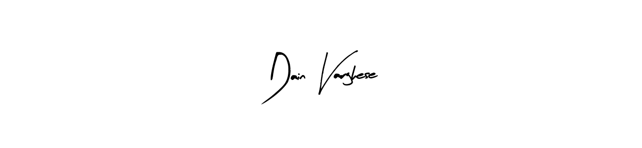 Arty Signature is a professional signature style that is perfect for those who want to add a touch of class to their signature. It is also a great choice for those who want to make their signature more unique. Get Dain Varghese name to fancy signature for free. Dain Varghese signature style 8 images and pictures png
