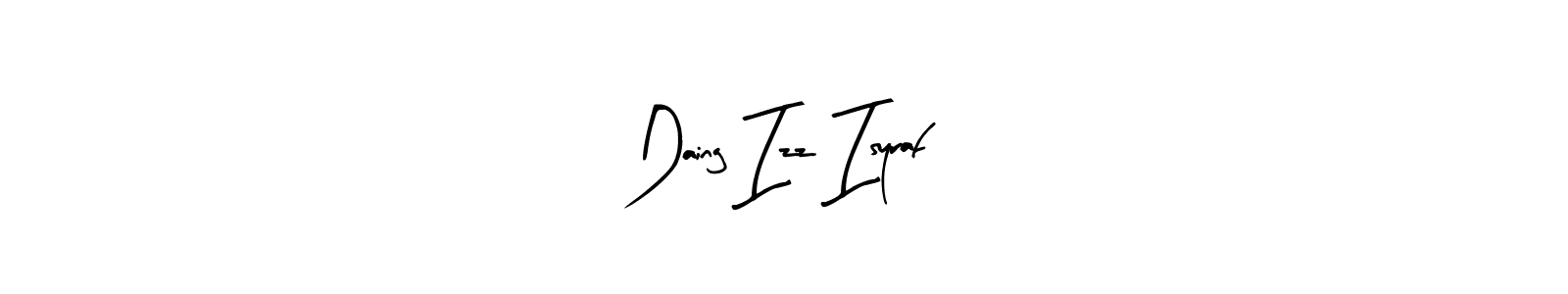 Make a beautiful signature design for name Daing Izz Isyraf. With this signature (Arty Signature) style, you can create a handwritten signature for free. Daing Izz Isyraf signature style 8 images and pictures png