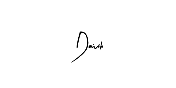 Design your own signature with our free online signature maker. With this signature software, you can create a handwritten (Arty Signature) signature for name Daivik. Daivik signature style 8 images and pictures png