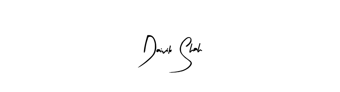 Arty Signature is a professional signature style that is perfect for those who want to add a touch of class to their signature. It is also a great choice for those who want to make their signature more unique. Get Daivik Shah name to fancy signature for free. Daivik Shah signature style 8 images and pictures png