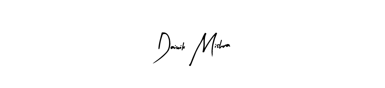The best way (Arty Signature) to make a short signature is to pick only two or three words in your name. The name Daiwik Mishra include a total of six letters. For converting this name. Daiwik Mishra signature style 8 images and pictures png