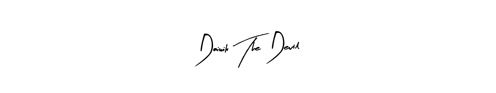 Similarly Arty Signature is the best handwritten signature design. Signature creator online .You can use it as an online autograph creator for name Daiwik The Devil. Daiwik The Devil signature style 8 images and pictures png