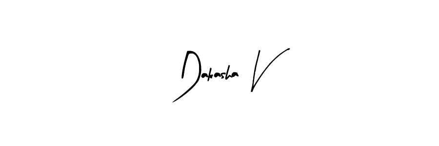 Arty Signature is a professional signature style that is perfect for those who want to add a touch of class to their signature. It is also a great choice for those who want to make their signature more unique. Get Dakasha V name to fancy signature for free. Dakasha V signature style 8 images and pictures png
