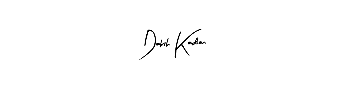 How to make Daksh Kadian name signature. Use Arty Signature style for creating short signs online. This is the latest handwritten sign. Daksh Kadian signature style 8 images and pictures png