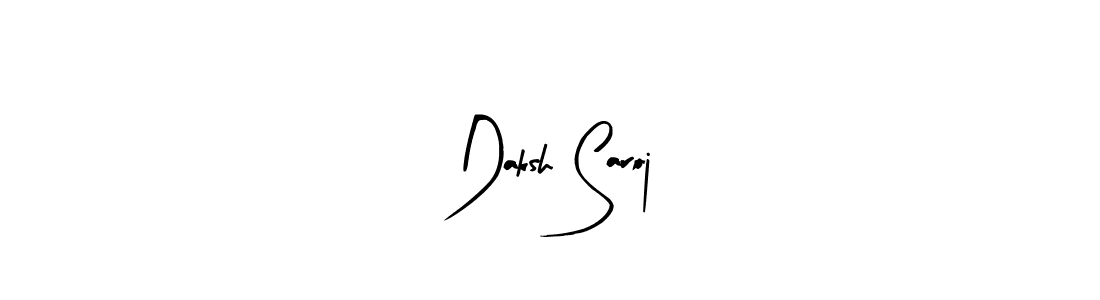 if you are searching for the best signature style for your name Daksh Saroj. so please give up your signature search. here we have designed multiple signature styles  using Arty Signature. Daksh Saroj signature style 8 images and pictures png