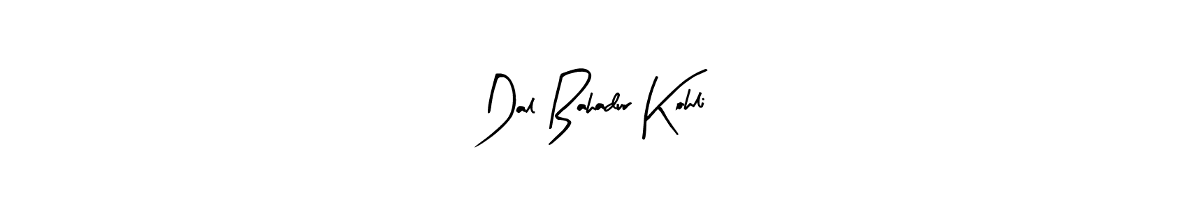 You should practise on your own different ways (Arty Signature) to write your name (Dal Bahadur Kohli) in signature. don't let someone else do it for you. Dal Bahadur Kohli signature style 8 images and pictures png