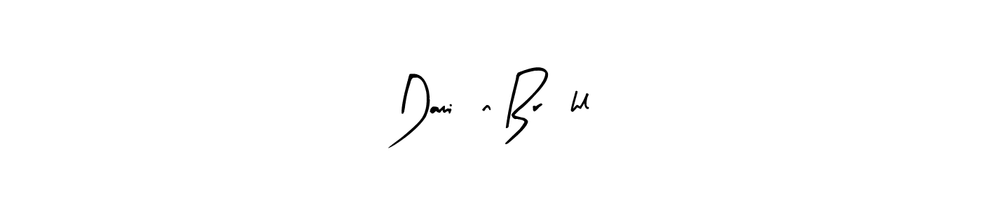 How to make Damián Brühl name signature. Use Arty Signature style for creating short signs online. This is the latest handwritten sign. Damián Brühl signature style 8 images and pictures png