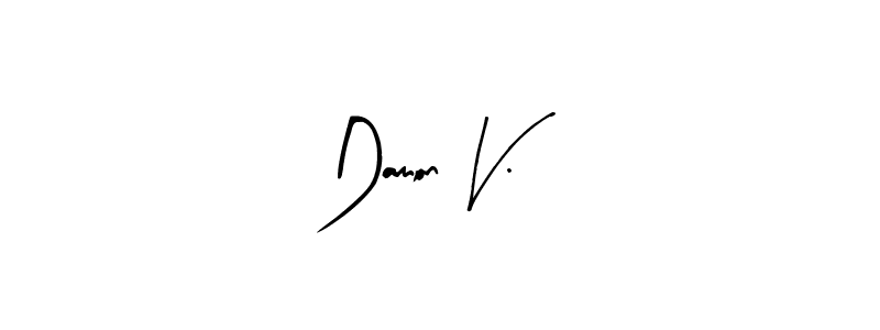 Create a beautiful signature design for name Damon V.. With this signature (Arty Signature) fonts, you can make a handwritten signature for free. Damon V. signature style 8 images and pictures png