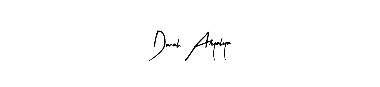 Arty Signature is a professional signature style that is perfect for those who want to add a touch of class to their signature. It is also a great choice for those who want to make their signature more unique. Get Danah Alyahya name to fancy signature for free. Danah Alyahya signature style 8 images and pictures png