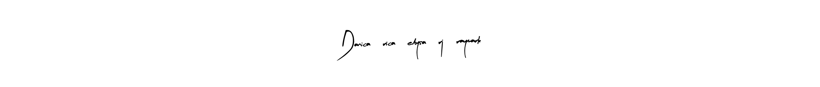 How to make Danica,rica,elysa,rj,raymark name signature. Use Arty Signature style for creating short signs online. This is the latest handwritten sign. Danica,rica,elysa,rj,raymark signature style 8 images and pictures png