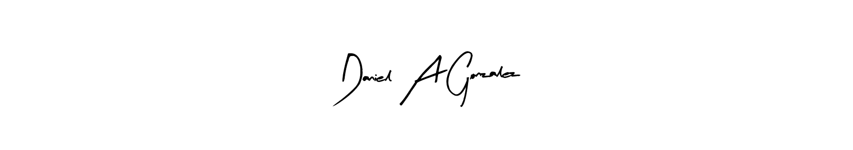 Design your own signature with our free online signature maker. With this signature software, you can create a handwritten (Arty Signature) signature for name Daniel A Gonzalez. Daniel A Gonzalez signature style 8 images and pictures png