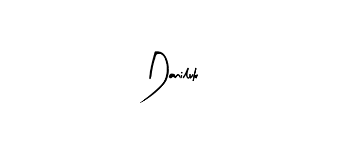 Use a signature maker to create a handwritten signature online. With this signature software, you can design (Arty Signature) your own signature for name Daniluk. Daniluk signature style 8 images and pictures png