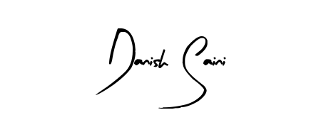 Create an unforgettable impression when signing with Danish Saini name styled in Arty Signature typography. 100% free online generator. Danish Saini signature style 8 images and pictures png