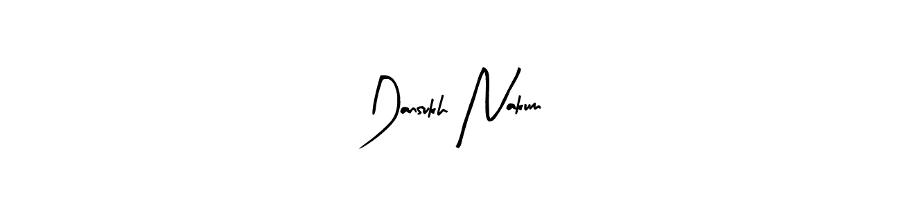 The best way (Arty Signature) to make a short signature is to pick only two or three words in your name. The name Dansukh Nakum include a total of six letters. For converting this name. Dansukh Nakum signature style 8 images and pictures png