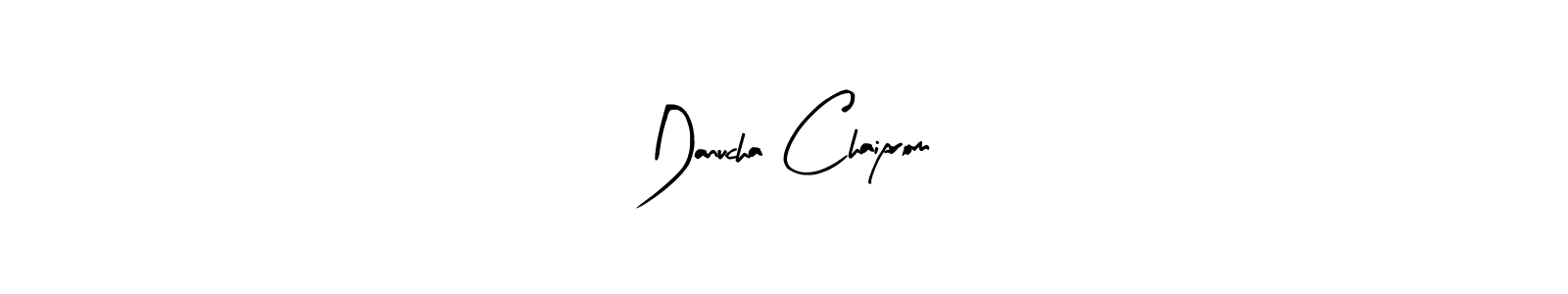 How to make Danucha Chaiprom name signature. Use Arty Signature style for creating short signs online. This is the latest handwritten sign. Danucha Chaiprom signature style 8 images and pictures png