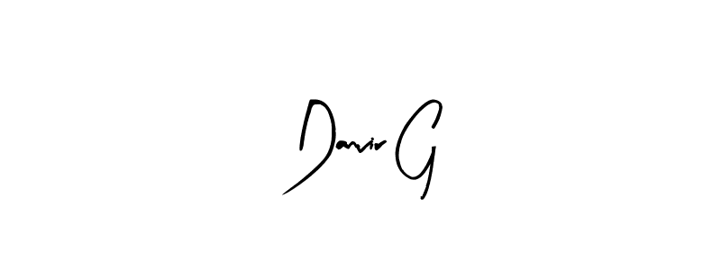 The best way (Arty Signature) to make a short signature is to pick only two or three words in your name. The name Danvir G include a total of six letters. For converting this name. Danvir G signature style 8 images and pictures png