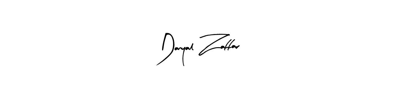 How to make Danyal Zaffar name signature. Use Arty Signature style for creating short signs online. This is the latest handwritten sign. Danyal Zaffar signature style 8 images and pictures png