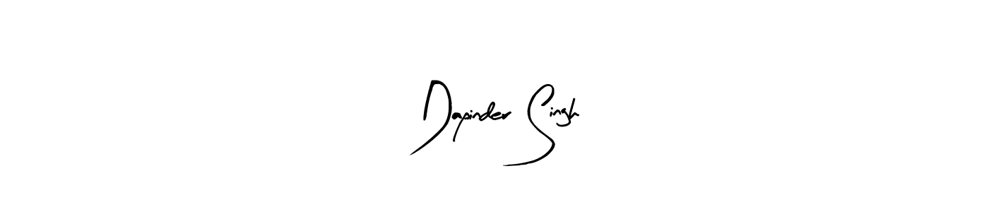 The best way (Arty Signature) to make a short signature is to pick only two or three words in your name. The name Dapinder Singh include a total of six letters. For converting this name. Dapinder Singh signature style 8 images and pictures png