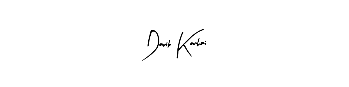 Similarly Arty Signature is the best handwritten signature design. Signature creator online .You can use it as an online autograph creator for name Darik Kanhai. Darik Kanhai signature style 8 images and pictures png