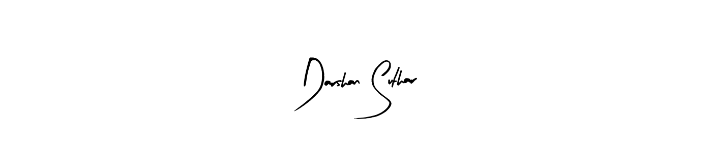 You should practise on your own different ways (Arty Signature) to write your name (Darshan Suthar) in signature. don't let someone else do it for you. Darshan Suthar signature style 8 images and pictures png