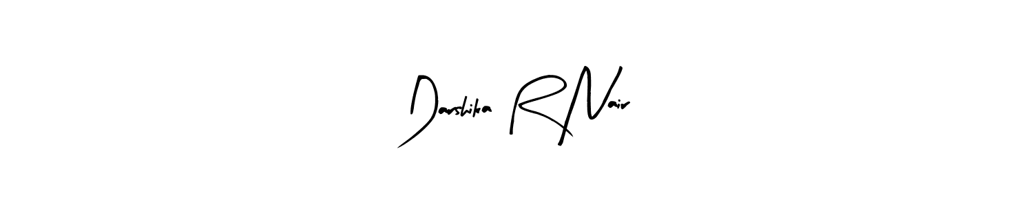 Arty Signature is a professional signature style that is perfect for those who want to add a touch of class to their signature. It is also a great choice for those who want to make their signature more unique. Get Darshika R Nair name to fancy signature for free. Darshika R Nair signature style 8 images and pictures png