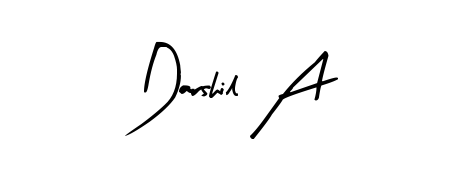 Get inspired by this graceful Arty Signature signature style for name Darshil A. Smooth loops and balanced proportions for everyday use. Darshil A signature style 8 images and pictures png