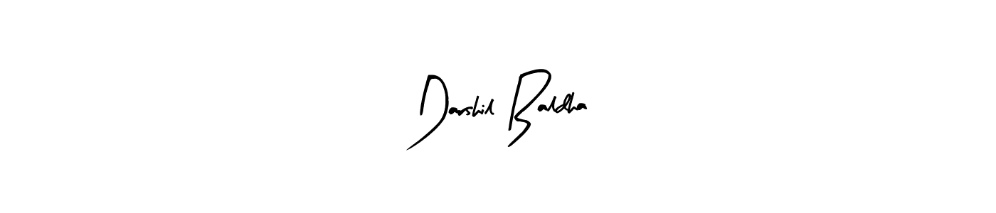 The best way (Arty Signature) to make a short signature is to pick only two or three words in your name. The name Darshil Baldha include a total of six letters. For converting this name. Darshil Baldha signature style 8 images and pictures png