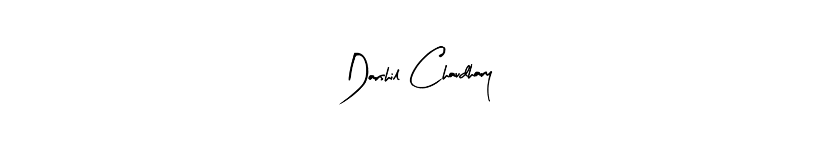 The best way (Arty Signature) to make a short signature is to pick only two or three words in your name. The name Darshil Chaudhary include a total of six letters. For converting this name. Darshil Chaudhary signature style 8 images and pictures png