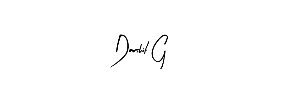 Design your own signature with our free online signature maker. With this signature software, you can create a handwritten (Arty Signature) signature for name Darshit G. Darshit G signature style 8 images and pictures png