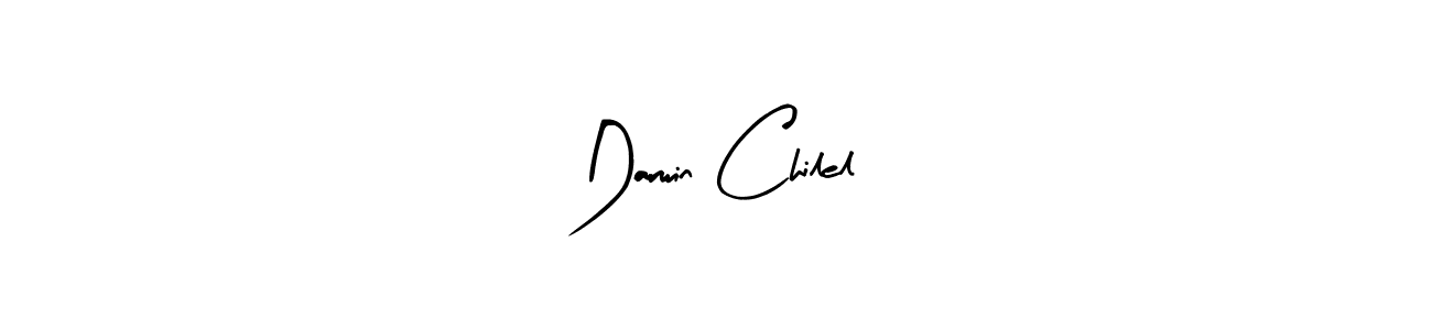 How to make Darwin Chilel name signature. Use Arty Signature style for creating short signs online. This is the latest handwritten sign. Darwin Chilel signature style 8 images and pictures png