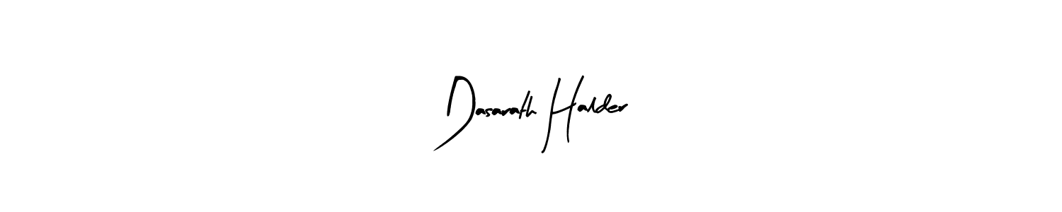 The best way (Arty Signature) to make a short signature is to pick only two or three words in your name. The name Dasarath Halder include a total of six letters. For converting this name. Dasarath Halder signature style 8 images and pictures png