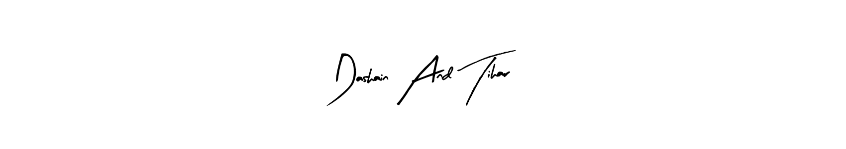 You should practise on your own different ways (Arty Signature) to write your name (Dashain And Tihar) in signature. don't let someone else do it for you. Dashain And Tihar signature style 8 images and pictures png