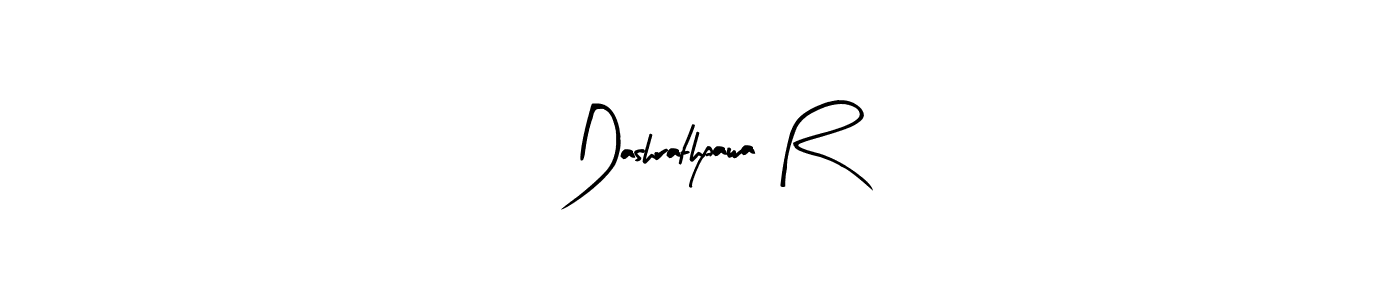 Arty Signature is a professional signature style that is perfect for those who want to add a touch of class to their signature. It is also a great choice for those who want to make their signature more unique. Get Dashrathpawa R name to fancy signature for free. Dashrathpawa R signature style 8 images and pictures png