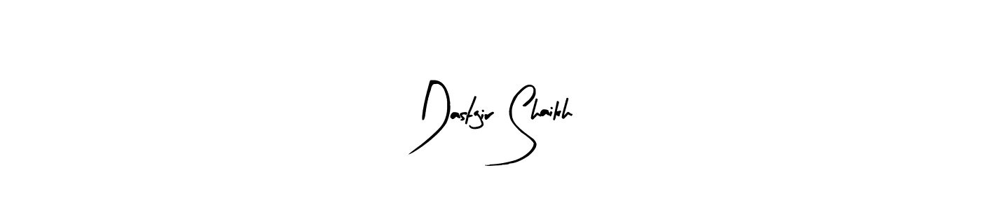 You should practise on your own different ways (Arty Signature) to write your name (Dastgir Shaikh) in signature. don't let someone else do it for you. Dastgir Shaikh signature style 8 images and pictures png