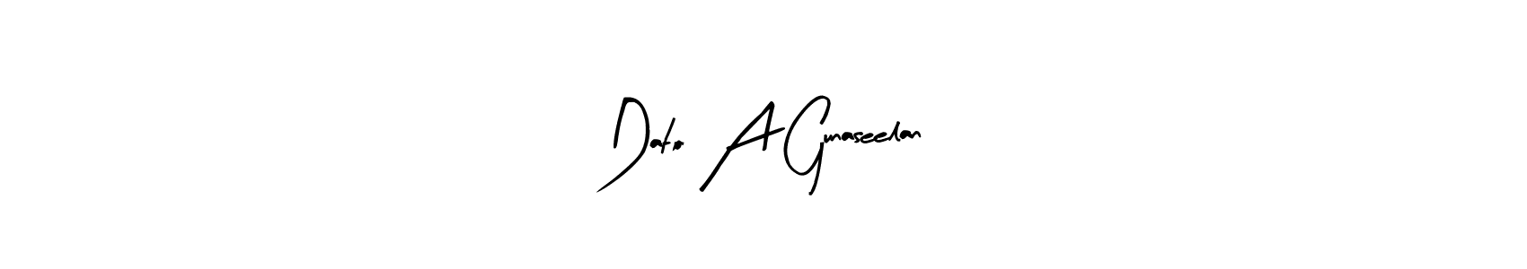 Make a short Dato A Gunaseelan signature style. Manage your documents anywhere anytime using Arty Signature. Create and add eSignatures, submit forms, share and send files easily. Dato A Gunaseelan signature style 8 images and pictures png