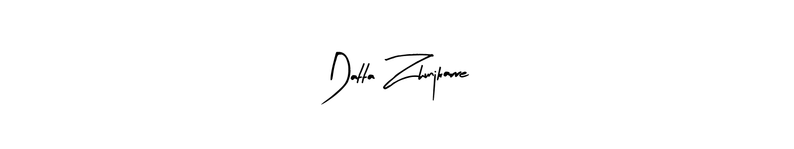 How to make Datta Zhunjkarre name signature. Use Arty Signature style for creating short signs online. This is the latest handwritten sign. Datta Zhunjkarre signature style 8 images and pictures png