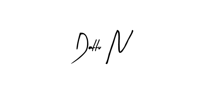 How to make Dattu N name signature. Use Arty Signature style for creating short signs online. This is the latest handwritten sign. Dattu N signature style 8 images and pictures png