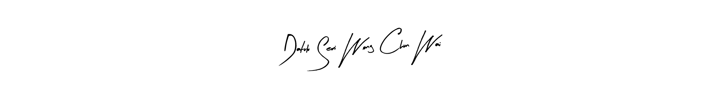 The best way (Arty Signature) to make a short signature is to pick only two or three words in your name. The name Datuk Seri Wong Chun Wai include a total of six letters. For converting this name. Datuk Seri Wong Chun Wai signature style 8 images and pictures png