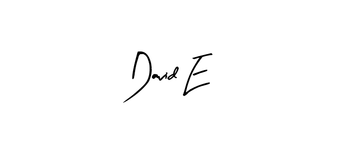 Similarly Arty Signature is the best handwritten signature design. Signature creator online .You can use it as an online autograph creator for name David E. David E signature style 8 images and pictures png
