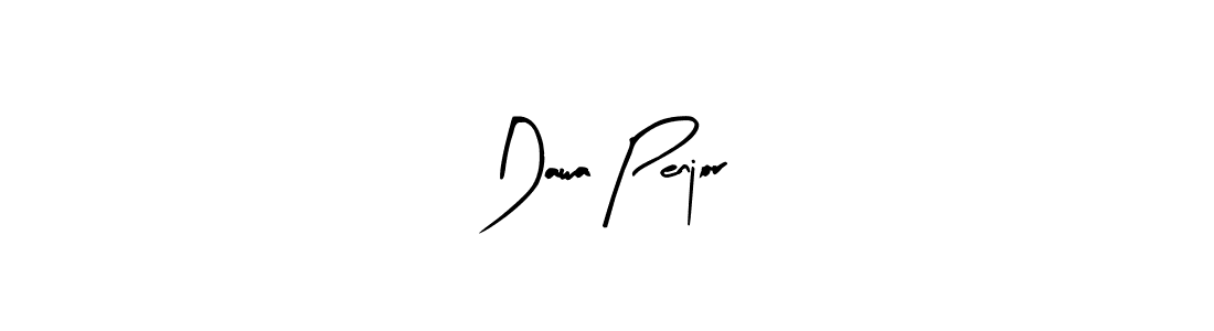 Make a beautiful signature design for name Dawa Penjor. With this signature (Arty Signature) style, you can create a handwritten signature for free. Dawa Penjor signature style 8 images and pictures png