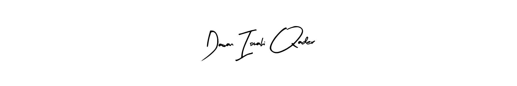 if you are searching for the best signature style for your name Dawan Ismahi Qader. so please give up your signature search. here we have designed multiple signature styles  using Arty Signature. Dawan Ismahi Qader signature style 8 images and pictures png