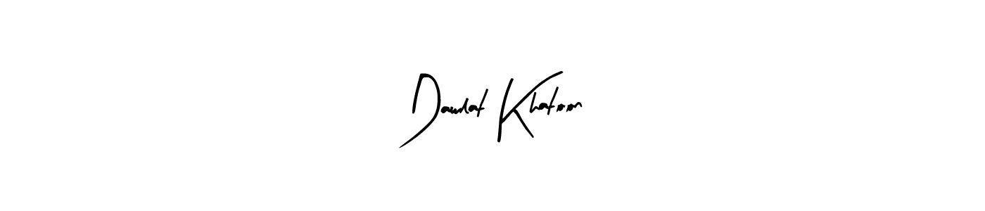 Similarly Arty Signature is the best handwritten signature design. Signature creator online .You can use it as an online autograph creator for name Dawlat Khatoon. Dawlat Khatoon signature style 8 images and pictures png