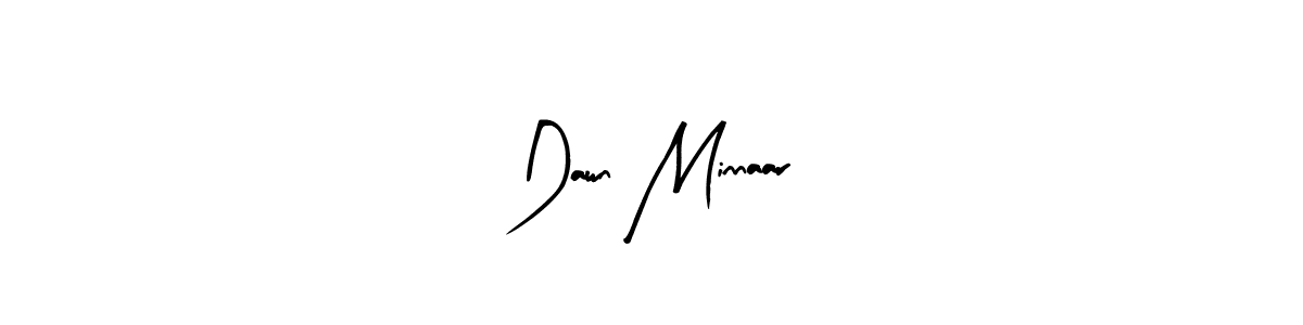 How to make Dawn Minnaar name signature. Use Arty Signature style for creating short signs online. This is the latest handwritten sign. Dawn Minnaar signature style 8 images and pictures png