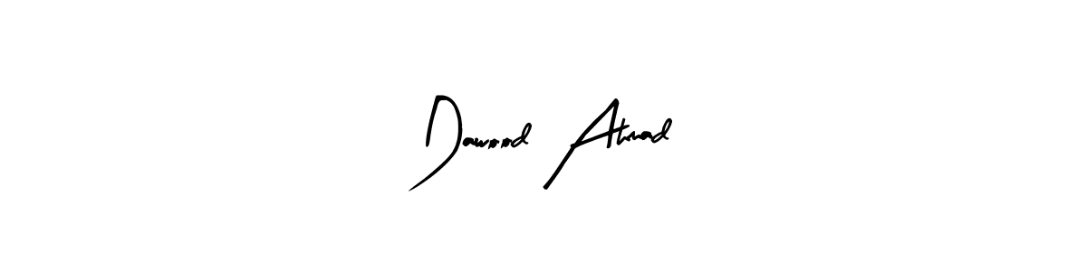 Create a beautiful signature design for name Dawood Ahmad. With this signature (Arty Signature) fonts, you can make a handwritten signature for free. Dawood Ahmad signature style 8 images and pictures png