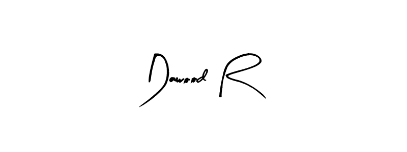 Similarly Arty Signature is the best handwritten signature design. Signature creator online .You can use it as an online autograph creator for name Dawood R. Dawood R signature style 8 images and pictures png