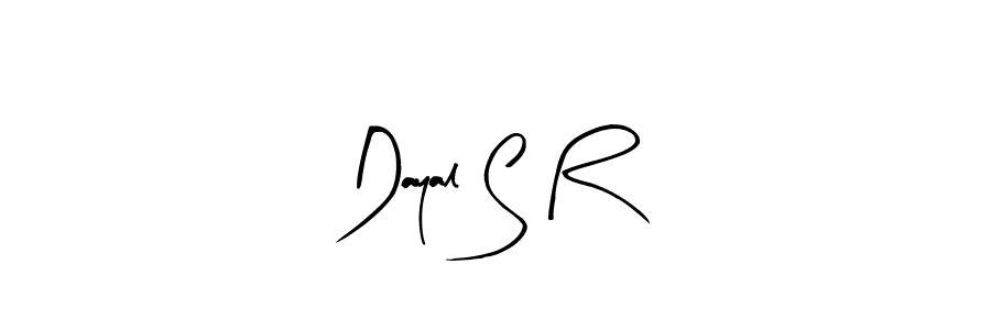 Design your own signature with our free online signature maker. With this signature software, you can create a handwritten (Arty Signature) signature for name Dayal S R. Dayal S R signature style 8 images and pictures png