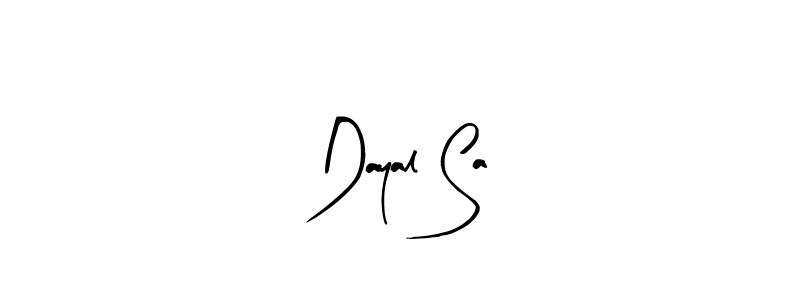 if you are searching for the best signature style for your name Dayal Sa. so please give up your signature search. here we have designed multiple signature styles  using Arty Signature. Dayal Sa signature style 8 images and pictures png