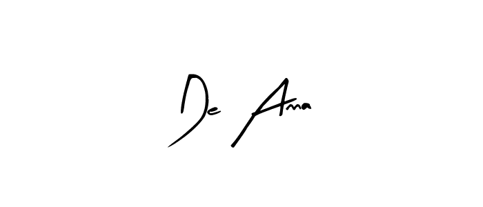 Arty Signature is a professional signature style that is perfect for those who want to add a touch of class to their signature. It is also a great choice for those who want to make their signature more unique. Get De Anna name to fancy signature for free. De Anna signature style 8 images and pictures png