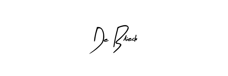 Make a beautiful signature design for name De Blieck. With this signature (Arty Signature) style, you can create a handwritten signature for free. De Blieck signature style 8 images and pictures png